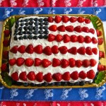 4th of July Flag Cake  