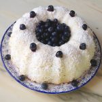 Angel Cake with Blueberries
