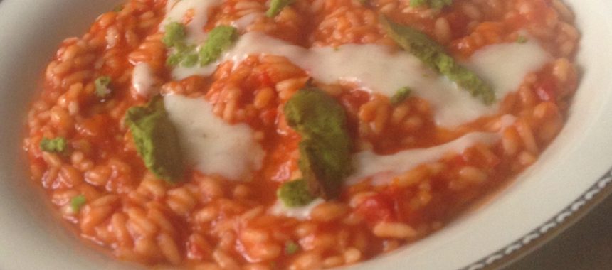 Risotto with Tomatoes and Provolone