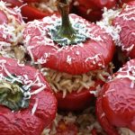 Papacelle peperoni ripieni di riso rosso