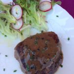 Filet Mignon with Green Peppercorn Sauce
