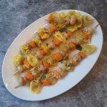 Skewers of Tortellini Pumpkin and Mushrooms