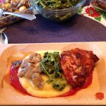 Polenta with Spinach and Spareribs